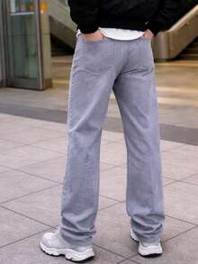 Men's Oversized Wide Leg Balloon Jeans Without Elastane - 淺灰色 - 查看 6
