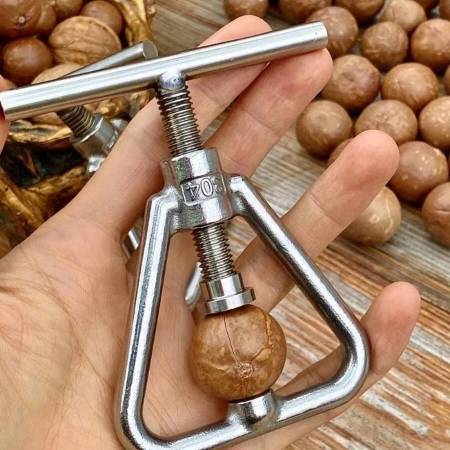 Multifunción Crack almendra nuez pecana avellana avellana Filbert Nut cocina Cascanueces Clip abridor herramienta abrazadera alicate - 1 unidad - Ver 1
