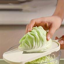 1 pieza Rebanador y rallador manual de vegetales de uso intensivo - Rallador de col multifuncional, pelador de limón/cáscara, herramienta de preparación de ensaladas - Diseño, sin necesidad de electricidad, accesorio de cocina compacto - Regalo ideal para cocineros domésticos y chefs profesionales, rebanador de vegetales - Multicolor - Ver 4