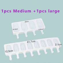 1pc 4/8 Cavity Silicone Ice Cream Mold, Popsicle Mold, Reusable, Easy Release, Suitable For Homemade Ice Pops, DIY Popsicle Mold - Multicolor - View 12