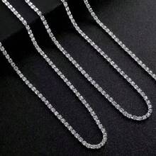 Dây chuyền dài 143cm đính pha lê lấp lánh (không có khóa càng cua, không có dây nối đuôi) - Dây chuyền dài-bạc - Xem 5