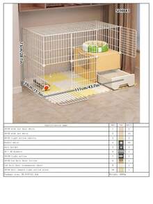 可移动室内猫笼，双层小型公寓猫屋，猫公寓 - 彩色 - 查看 18
