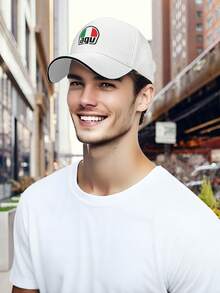 Agv New Printed Breathable Leisure Sandwich Baseball Cap - White - View 1