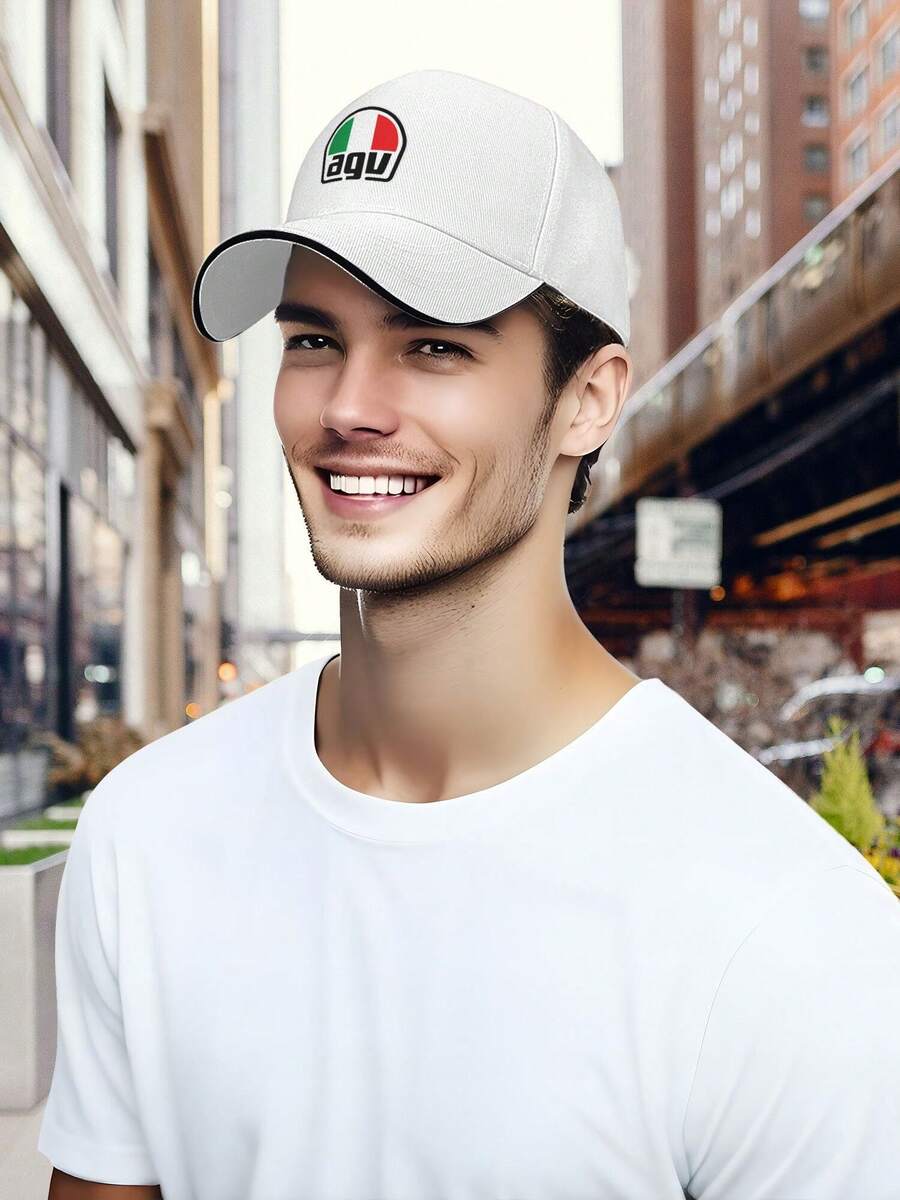 Agv New Printed Breathable Leisure Sandwich Baseball Cap - White - View 1