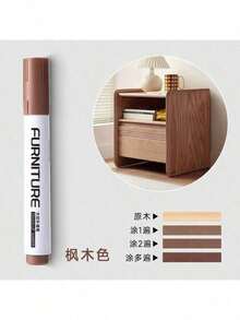 1 Set Furniture Repair Markers, Wood Filler Paint Kit, Suitable For Floors, Tables, Stains, Scratches - Oak, Maple, Cherry, Peach, Walnut, Black Waterproof Tile Pen - Perfect For Repairing Dirt And Discoloration On Wood Surfaces - Touch-up Markers - View 10