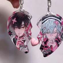 New Asymmetric Stage Peripheral Ivantill Keychain, Cute Acrylic Backpack Pendant, Magnetic Heart Decor, Anime Peripheral, Gift, Birthday Gift, Holiday Gift, Christmas Gift - Multicolor - View 3