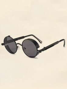1 Pair Women's Metal Frame Round Fashion Glasses, Suitable For Daily Wear And Travel - Multicolor - View 11