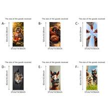 1/6pcs Funny Animal Trash Can Sticker Self Adhesive Chicken Cat Monkey Pattern Decal For Outdoor Bin Kitchen Dustbin Decor Waterproof - Trash Can Stickers - View 13