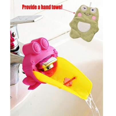 2件套儿童浴室用品（儿童洗手池水龙头+手巾），可爱卡通幼儿洗手巾