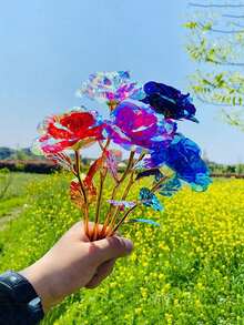 Bộ 10 bông hồng cầu vồng, lý tưởng làm quà tặng Ngày của Mẹ, quà tặng cho phụ nữ, quà tặng Ngày Valentine, quà tặng nhỏ cho các hoạt động tiệc tùng, quà tặng sinh nhật, quà tặng tốt nghiệp. - Nhiều màu - Xem 2