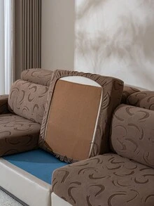 1 pieza Funda de sofá de terciopelo de alta calidad, funda de sofá minimalista moderna, para uso en todas las estaciones, protector de sofá antideslizante y antipolvo, elástica, duradera, resistente a las arrugas, cómoda, lavable a máquina, no deformable, no descolorida, a prueba de mascotas, resistente a las manchas, renovación de sofá, decoración de sofá, mejora del ambiente, se adapta a sofás de 1-4 plazas, sofá en forma de L - Café integral - Ver 6