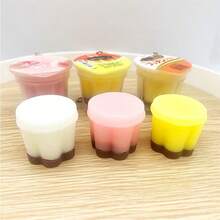 2026 Nuevo llavero de pudín de gran , llavero de gelatina realista, colgante de pudín japonés de rebote lento, textura súper suave, juguete antiestrés para apretar, regalo perfecto para la oficina, vacaciones, cumpleaños, amigos - Multicolor - Ver 2