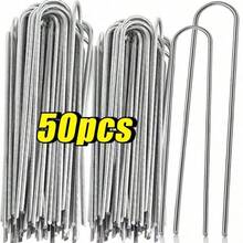 Đinh làm vườn hình chữ U, cọc rào chịu lực, chốt cắm cỏ, đinh cố định bằng kẽm dùng để gia cố hàng rào và rào chắn sân cỏ. - Nhiều màu - Xem 1