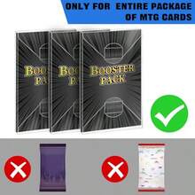 20-Pack Booster Pack Protector Storage Booster Pack Sleeves 0.4MM Thick PET Plastic Booster Card Display Case Clear Single Booster Pack Storage Box For Standard Collectible Sports Gaming Cards - Clear - 查看 4