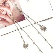 1 chiếc mặt dây chuyền hình bầu trời sao đính đá lấp lánh, kèm dây đeo kính - Chống trượt, thiết kế thời trang, phù hợp cho cả nam và nữ. - Phong cách thông thường - Xem 7