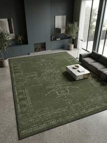 1 Stück Nordischer INS Stil Vintage Geometrischer Gestreifter Abstrakter Totem Weicher Kunst-Kaschmir Teppich, Badezimmer, Küche, Eingang, Flur, Nachttisch, Wohnzimmer, Schlafzimmer, Ganzjährig Maschinenwaschbar Große Größe Bodenmatte, Ästhetische Heimdekoration - Verschiedenfarbig - Übersicht 1