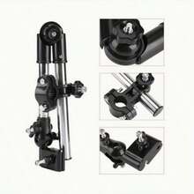 Giá đỡ ô bằng thép không gỉ có thể điều chỉnh cho xe lăn và xe đạp - Thiết kế gập gọn với khớp nối xoay, thích hợp để che nắng, che mưa, phụ kiện xe đẩy, khung kim loại 100%, màu đen, giá đỡ ô đa chức năng | Thiết kế kết nối | Cấu trúc thép không gỉ - A - Xem 8