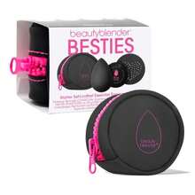Beautyblender? | Besties Charcoal Blend &Amp; Cleanse 4-Piece Starter Set, Pro Black Makeup Sponge + Solid Charcoal Cleanser .558 Oz + Silicone Scrub Mat + Travel Case, Made In USA, Vegan, Cruelty Free - ColorA - View 3