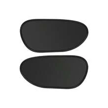 2件套汽车前排座椅遮阳帘，3件套，隔热降温，挡风玻璃遮阳帘不阻挡驾驶员和乘客视线 - 黑色 - 查看 11