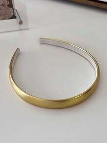 1 chiếc băng đô bóng mượt, kiểu dáng hẹp và rộng, chất liệu da PU ánh kim, đa năng cho nữ giới, dùng trong trang điểm và tạo kiểu tóc. - Nhiều màu - Xem 8