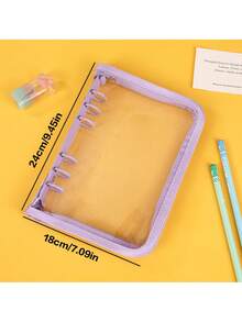 1 cuốn sổ tay bìa khóa kéo A5, bìa lấp lấp lánh, album PVC trong suốt, 25 trang giấy thay thế tự làm, đồ dùng học tập, có thể đựng thẻ và trang sức. - nhiều màu - Xem 2