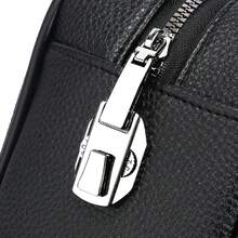 简约商务男士手拿包，轻便大容量通勤小方包 - 黑色 - 查看 8