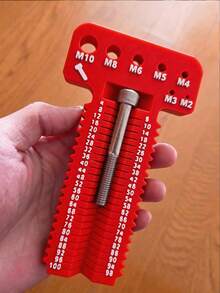 Dụng cụ đo ốc vít - Phiên bản hệ mét và hệ inch. Đo ốc vít từ cỡ #6 đến ½ inch (khoảng 1,59 - 12,7 mm), chiều dài từ 1/8 đến 4 inch (khoảng 3,18 - 101,6 mm). - B - Xem 5