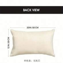 Vỏ gối trang trí họa tiết lá bạch đàn và mèo đen, kích thước 12" x 20", thích hợp cho sofa. - màu xanh lá - Xem 2