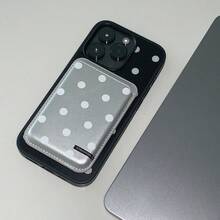 1 chiếc ví đựng thẻ từ tính Magsafe bằng da, kiểu dáng tối giản chấm bi. - Nhiều màu - Xem 7