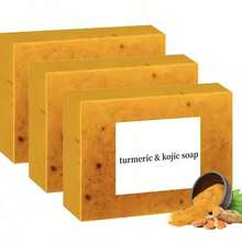 Turmeric Lemon Kojic Acid Soap 100g, Suitable For Face, Bath And Facial Soap, Handmade Soap Cleanser,Rich Foam Deeply Cleanses And Smoothens Skin, Handmade With Essential Oil - Màu vàng - Xem 11