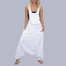 KK1904 Wide Leg Harem Style Jumpsuit With Irregular Hem In Large Quantities - White - View 11