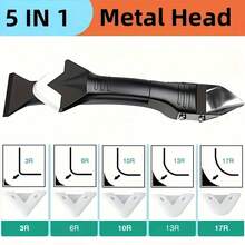 Bộ dụng cụ đầu kim loại 5 trong 1 - 1 bộ gồm dụng cụ cạo, dụng cụ tẩy keo silicon, dụng cụ tẩy keo trám - Thích hợp cho việc sửa chữa nhà bếp, phòng tắm, cửa sổ, bồn rửa. - A - Xem 8