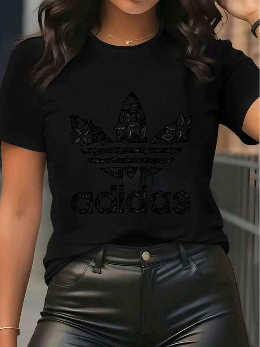 Dam-T-shirts - Svart - Visa 1