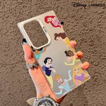 Étui de miroir de téléphone Groupe Disney Princess MINISO, Collection de personnages classiques pour Samsung S26 Ultra/S26 Edge/S26 Plus/S26/S25 Ultra/S25 Plus/S25/S25FE/S25Edge/S24Ultra/S24Plus/S24/S24FE/S23FE/S23Ultra/S23Plus/S23/S22Ultra/S22Plus/S22/A15/A16/A17/A35/A36//A54/A55/A56/ Cadeaux de Noël pour la petite amie - Noir - Voir 5