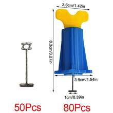130PCS Tile Leveling System Kit Reusable Tile Spacer Wall Floor Clips Tools UK - B - View 2
