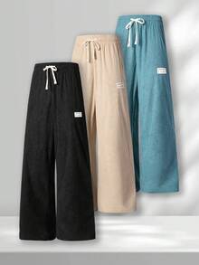 New Women's Outdoor Casual Pants, Loose Fit, Solid Color Design Sports - Black - View 5