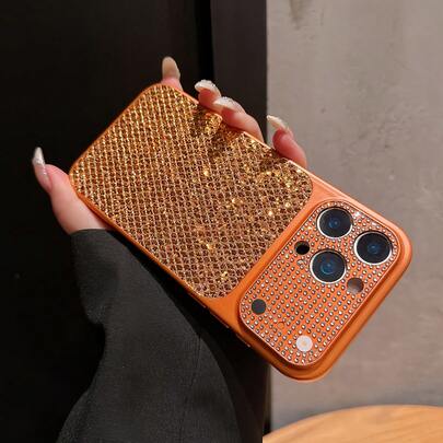 1 chiếc ốp lưng điện thoại đính đá lấp lánh mới, có cửa sổ lớn bảo vệ màn hình, tương thích với iPhone 17 Pro Max, 17 Pro, 17, 16 Pro Max, 16 Pro, 16, 15 Pro Max, 15 Pro, 15, 14, 14 Pro Max, 14 Pro, 13 Pro Max, 13 Pro, 13. Ốp bảo vệ điện thoại thời trang.