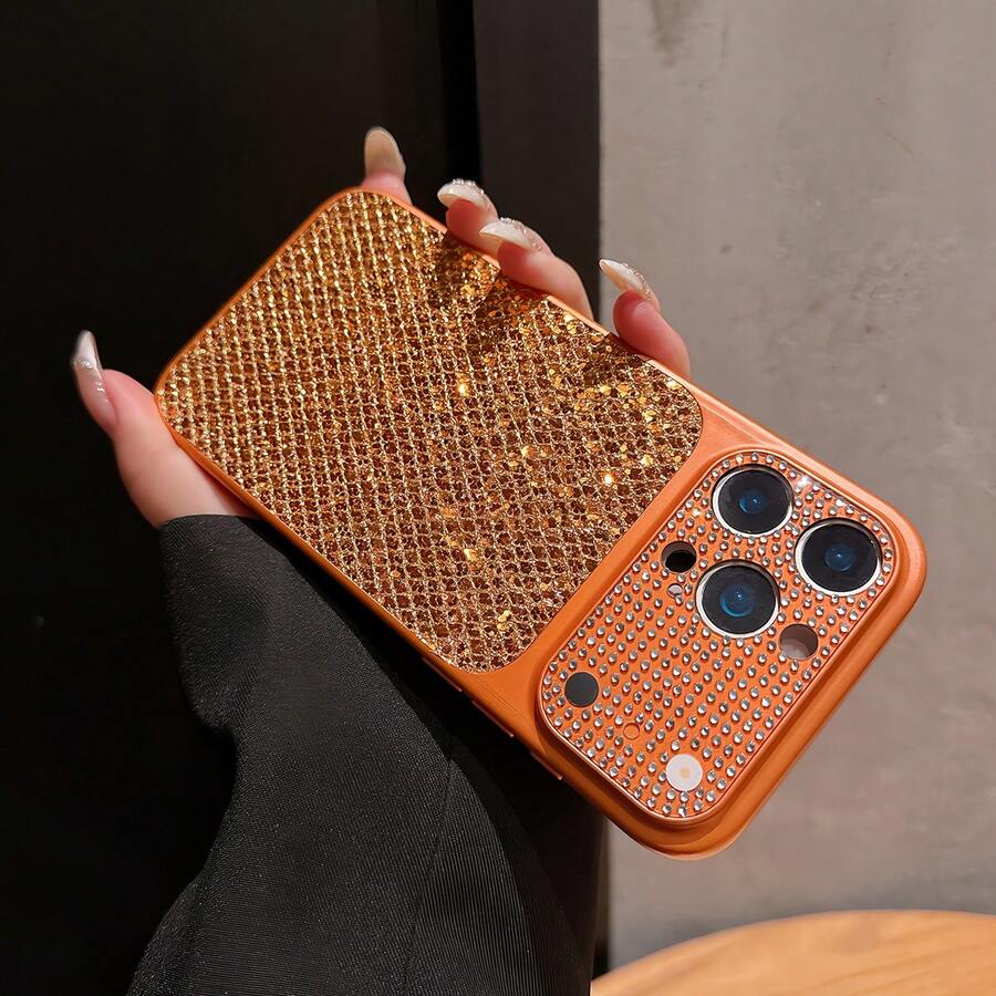 1 chiếc ốp lưng điện thoại đính đá lấp lánh mới, có cửa sổ lớn bảo vệ màn hình, tương thích với iPhone 17 Pro Max, 17 Pro, 17, 16 Pro Max, 16 Pro, 16, 15 Pro Max, 15 Pro, 15, 14, 14 Pro Max, 14 Pro, 13 Pro Max, 13 Pro, 13. Ốp bảo vệ điện thoại thời trang. - Nhiều màu - Xem 1