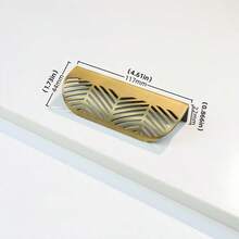 Modern Hidden Leaf-Shaped Drawer Pulls, Cabinet Leaf Knobs, Gold Zinc Alloy Cabinet Screw Handles, Suitable For Furniture - Multicolor - View 14