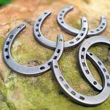 812 24 PCS Horseshoe Wall Decor Lucky Cast Iron Horse Shoes For Decorations Crafts Wedding Birthday Cowboy Party Western Party Favors Plies 24 - Silver - View 4