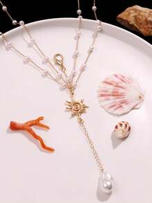 1 pieza Cadena para el Body de bikini con conchas y caracolas, elegante, única y sexy, para vacaciones en la playa con estilo bohemio - Multicolor - Ver 10