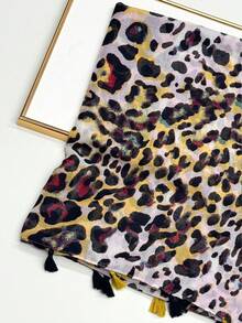 1 chiếc khăn quàng cổ nữ đơn giản in họa tiết, khăn quàng cổ thời trang, khăn choàng chống nắng đi biển mới, khăn choàng chất liệu giả vải lanh dành cho nữ. - Nhiều màu - Xem 7