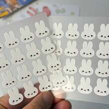 1SET/2pcs Kawaii Bunny Sticker Set, Journal Decor Stickers, Easter Celebration Gifts - Multicolor - View 2