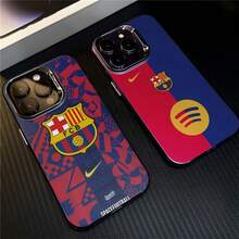 [Envio em 24h da Espanha] Capa protetora Apple Galaxy para iPhone 17 S22-S26 FCB Barcelona Champion Football para A06 A05S A15 A16 A05 A71 A53 A14 A13 A12 A11 A03S A03 A02 A33 A34 A50 A32 A23 A20S A52 A51 Capa de silicone macia com revestimento metálico moderno e criativo - Preto - Ver 4