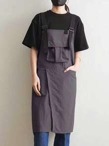 一件高品质围裙，侧边开衩，肩颈带可调节，防水防油，易于清洁，大口袋设计，适用于厨房、烹饪、烘焙、清洁、园艺、美发沙龙、咖啡馆、酒店及节日礼品。 - 綠色 - 查看 13