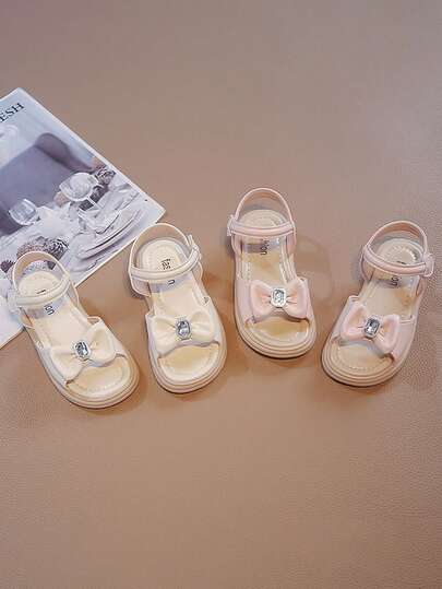 1 双漂亮优雅的女童时尚凉鞋，儿童公主鞋，舒适的度假休闲婴儿凉鞋，适合 1-12 岁女童（请根据实际鞋垫长度购买，鞋垫长度 = 脚长 + 0.5 厘米，脚宽 + 1 厘米，适用于婴儿）