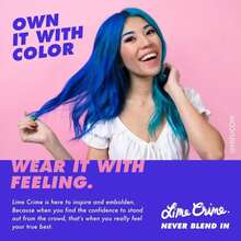 Lime Crime Unicorn Hair Dye Full Coverage, Anime (Candy Blue) - Vegan And Cruelty Free Semi-Permanent Hair Color Conditions &Amp; Moisturizes - Temporary Blue Hair Dye With Sugary Citrus Vanilla Scent - ColorA - 查看 7