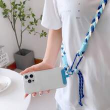 1pc Adjustable Braided Colorful Shoulder Strap, Multifunctional Accessory For Camera, Phone Case, Lanyard - Multicolor - View 2