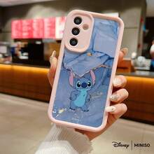 Miniso 名创优品迪士尼史迪奇蓝色大理石纹TPU手机壳，优雅卡通保护套，适用于三星S26 Ultra/S26 Edge/S26 Plus/S26/S25 Ultra/S25 Plus/S25/S25FE/S25Edge/S24 Ultra/S24 Plus/S24/S24FE/S23FE/S23 Ultra/S23 Plus/S23/S22 Ultra/S22 Plus/S22/S21 Ultra/S21 Plus/S21/A15/A16/A17/A23/A24/A25/A26/A33/A34/A35/A36/A52/A53/A54/A55/A56/A71/A72/A73/圣诞礼物/女朋友 - 粉色 - 查看 1