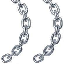 2 Pcs 5/32 X 23 Inch Link Chain 304 Stainless Steel Coil Chain For Transport Tie Down Binder Chain Pulling Towing Hanging, Home, Camping, Pet Towing, 4mm - Default - View 3